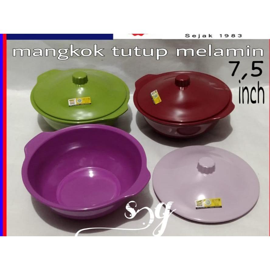 Awet Mangkok Tutup Melamin 7,5 Inch Golden Dragon / Mangkok Sop MelaminT-0307 Golden Dragon