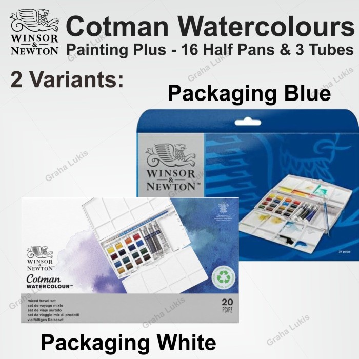 

Sale Cotman Watercolours Painting Plus 16 Half Pans + 3 Tubes