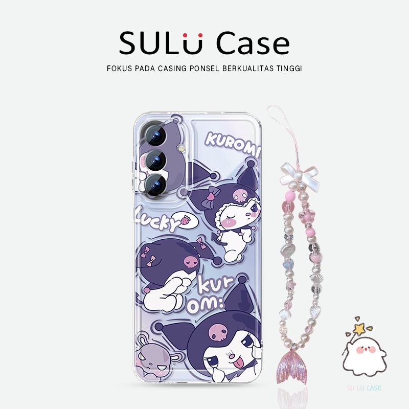 Lucu Cewek Kuromi Sanrio Case Samsung 无 Galaxy M15 M54 M23 M55 Galaxy S25 Ultra S24 Fe S23 S24 Plus 