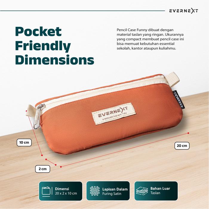

KODE B EVERNEXT Pencil Case Funny Tempat Pensil Alat Tulis Sekolah Kantor Kuliah Traveling Organizer