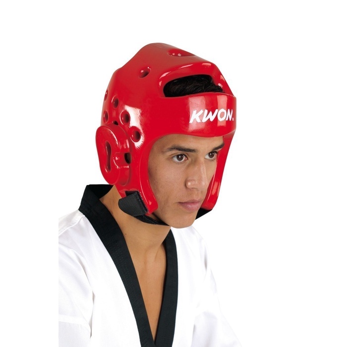 Pelindung Kepala Headgear HeadGuard Helm Taekwondo Kwon Red Bukan Moks
