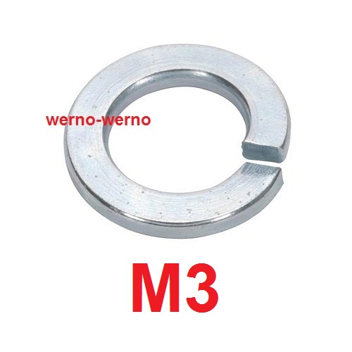 Ring Per Stainless Steel M3 Spring Lock Washer Baut Mur 3mm Cacing Pir Kunci SS304