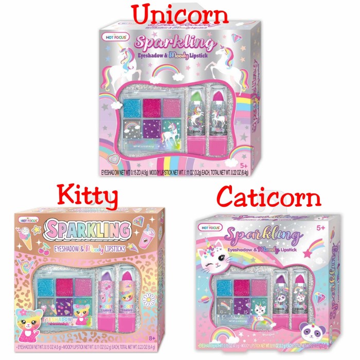 

Sparkling Beauty Paket Make Up Eyeshadow Moody Lipstick Anak Hot Focus