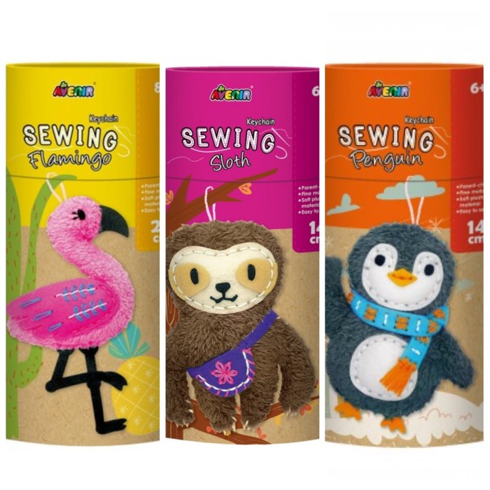 

Avenir Sewing Keychain Flamingo Sloth Penguin Mainan Kreatif Menjahit