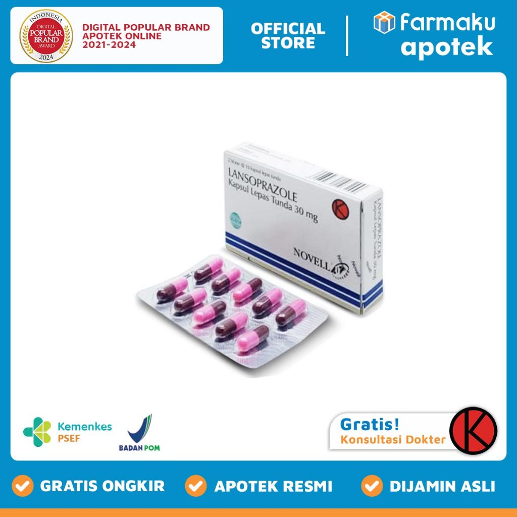 Lansoprazole 30 mg Novell  Blister 10 kapsul lepas tunda - HBK
