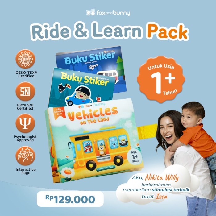 

KODE A Foxandbunny - Baby Book Usia 1+ Tahun Bundle Traveler Kids Buku Edukasi Anak