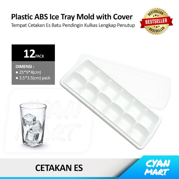 Cetakan Es Batu Kotak Ice Tray Tempat Es Batu Kulkas Lemari Es