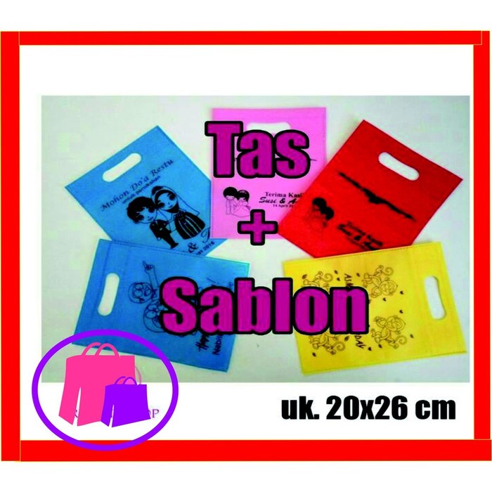 

Flashshow goodie bag promo spunbond murah 20x26 +sablon1sisi1warna