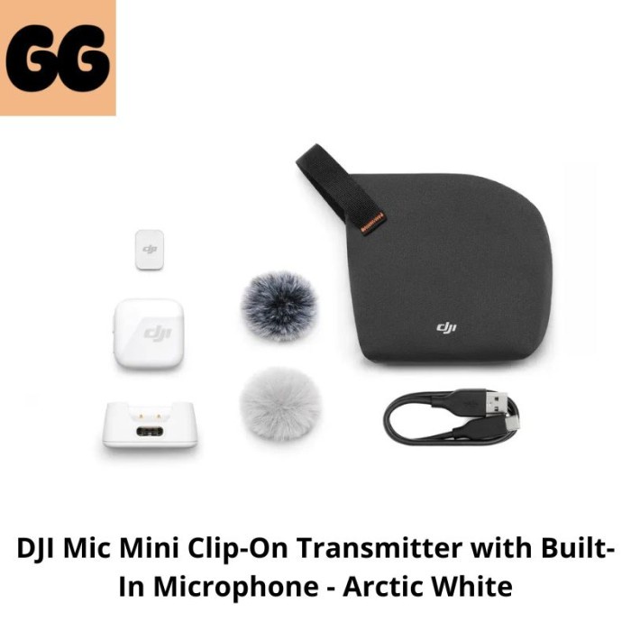 Terlaris DJI Mic Mini Clip-On Transmitter with Built-In Microphone - Arctic White SALE