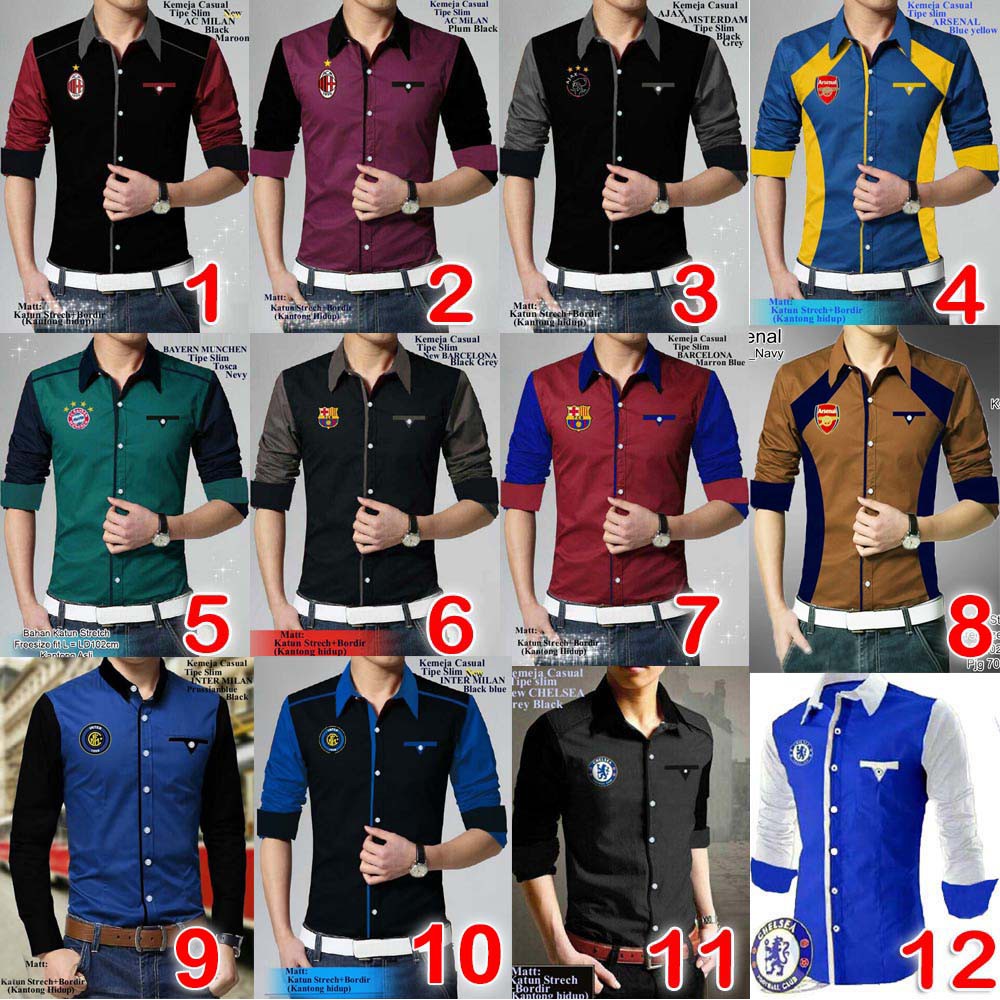 Wilson233 Kemeja Bola no.1-12 Bordir Logo Football piala dunia worldcup fifa gosend