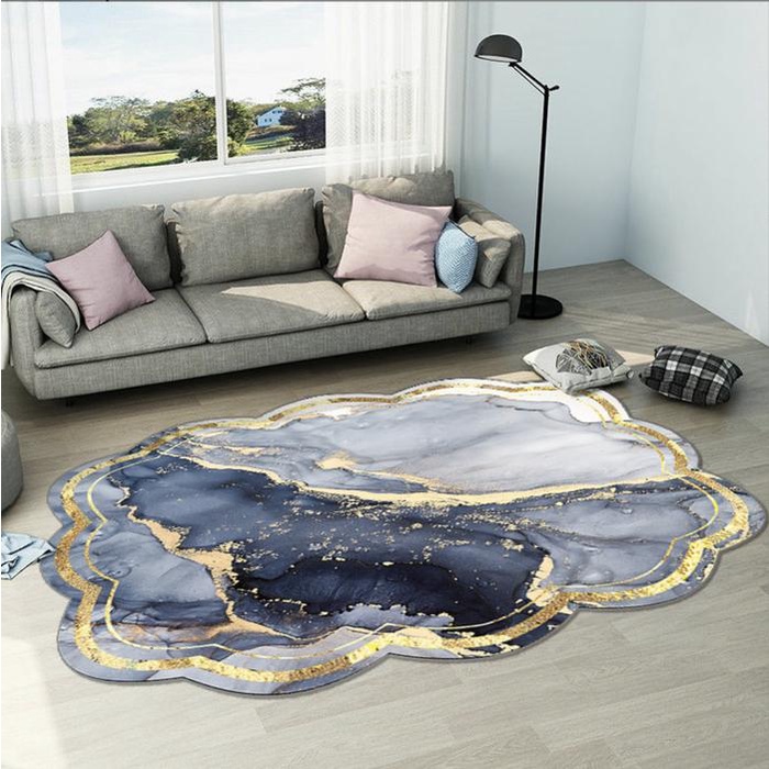 Karpet Model Granit Marble 140X200 Dan 120X160 Import Glossy Bludru Karpet Import Polyester Velvet