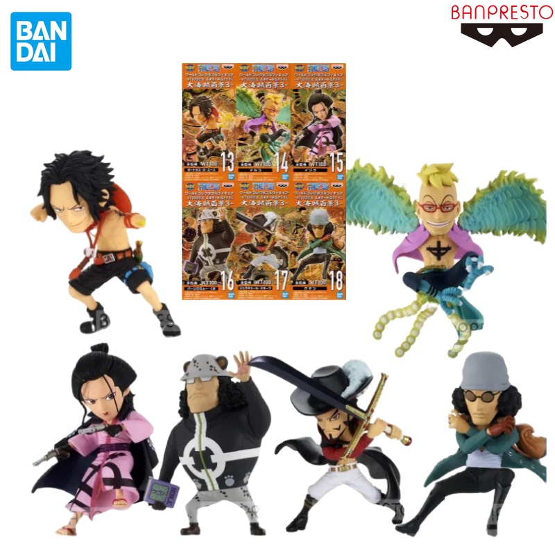 TAOCO Original BANDAI BANPRESTO One Piece WCF WT100 Drawn By Eiichiro Oda Vol.3 Ace Marco Izo Bartho