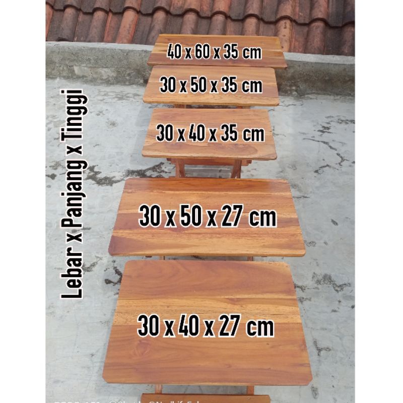 Meja Belajar Bisa dilipat Kayu Jati Asli *