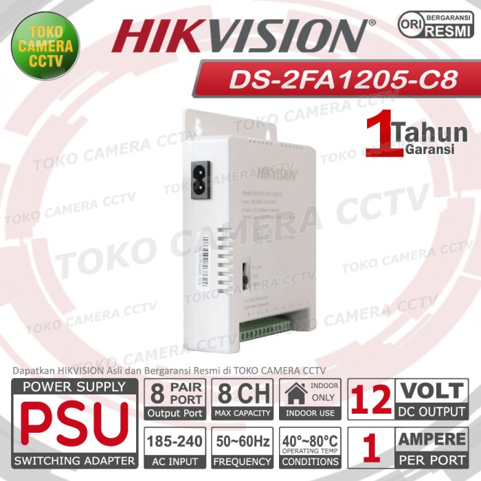 Power Supply Hikvision 8 Kamera Adaptor Cctv 8 Kamera Hikvision