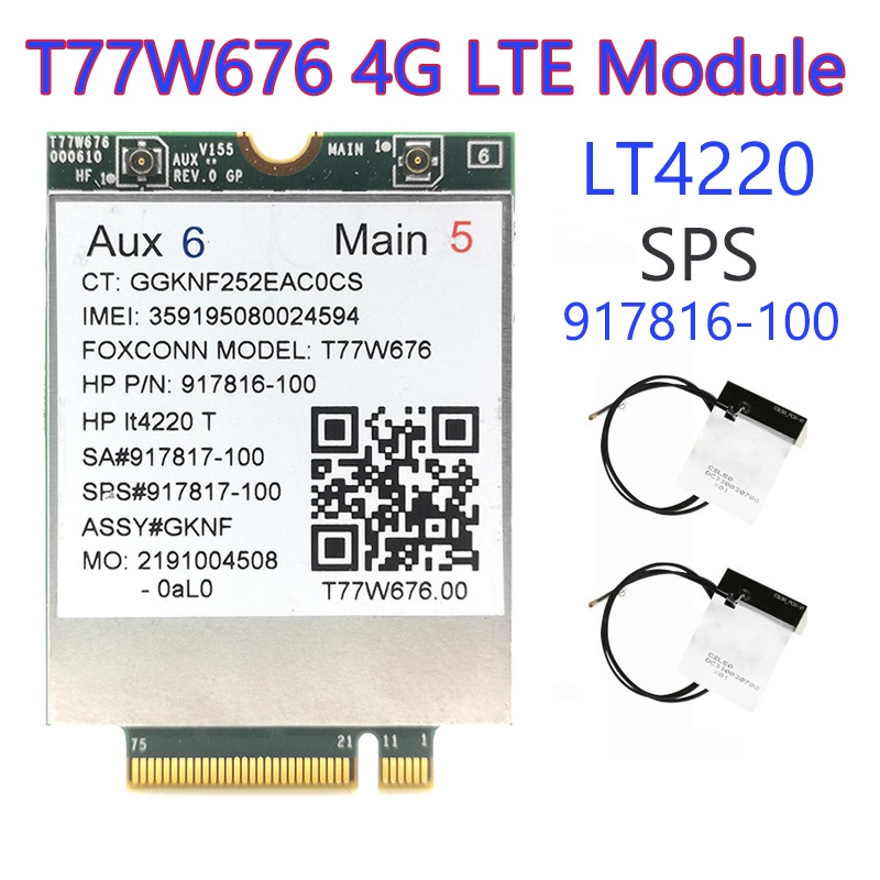 MCC lt4220 X12 LTE T77W676 917817-100 4G WWAN M.2 450Mbps LTE Modem For HP Elite X2 1030 G3 EliteBoo