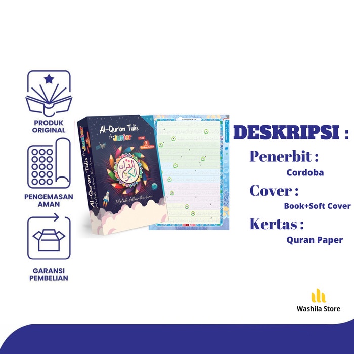 AL QURAN B5 MUSHAF TULIS FOR JUNIOR METODE FOLLOW THE LINE PLUS HAFALA KODE 672