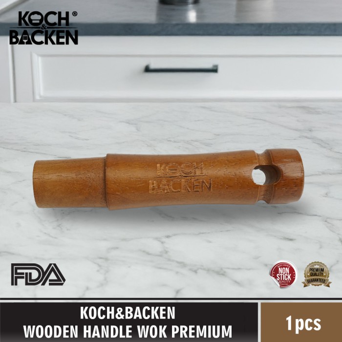 Koch&Backen Gagang Kayu Wajan Penggorengan