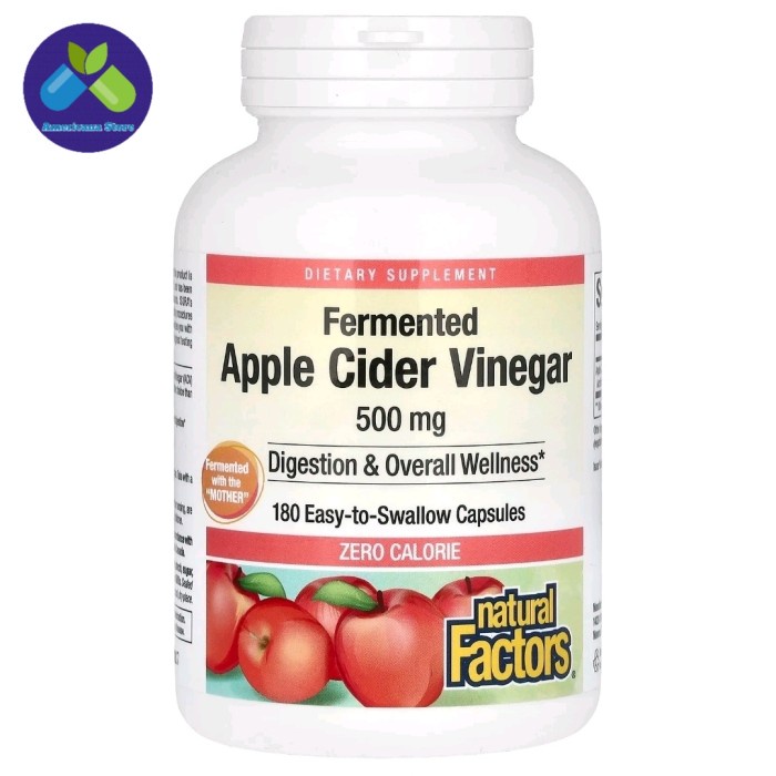 

Natural Factors Fermented Apple Cider Vinegar 500 mg 180 Capsules
