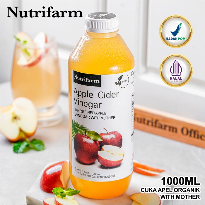 

CUKA APEL ORIGINAL ORGANIK 1000ML / APPLE CIDER VINEGAR /