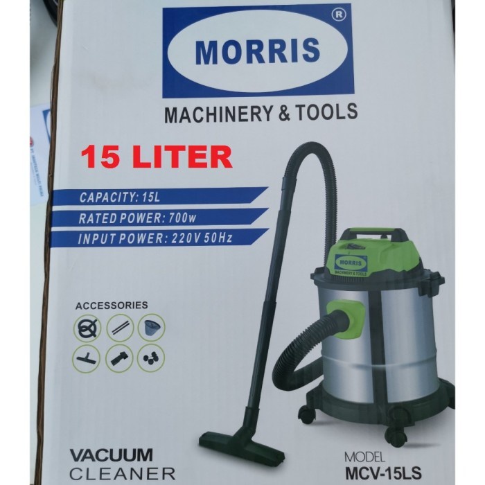 Vacuum Cleaner MORRIS VACUM CLEANER Penyedot Debu Vakum 15 L STAINLESS - Bev
