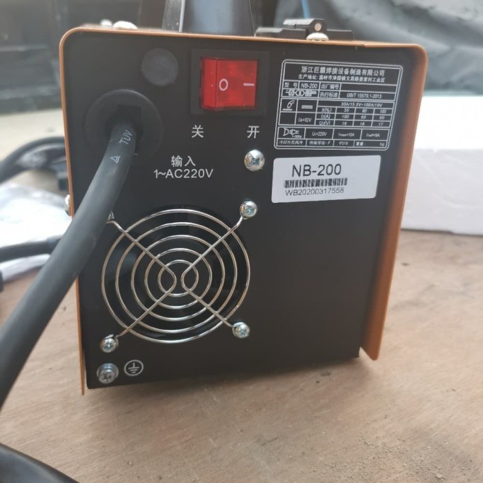 MESIN LAS MIG CO2 TANPA GAS MIGI GASLESS NB 200 DAPAT KAWAT - Bev