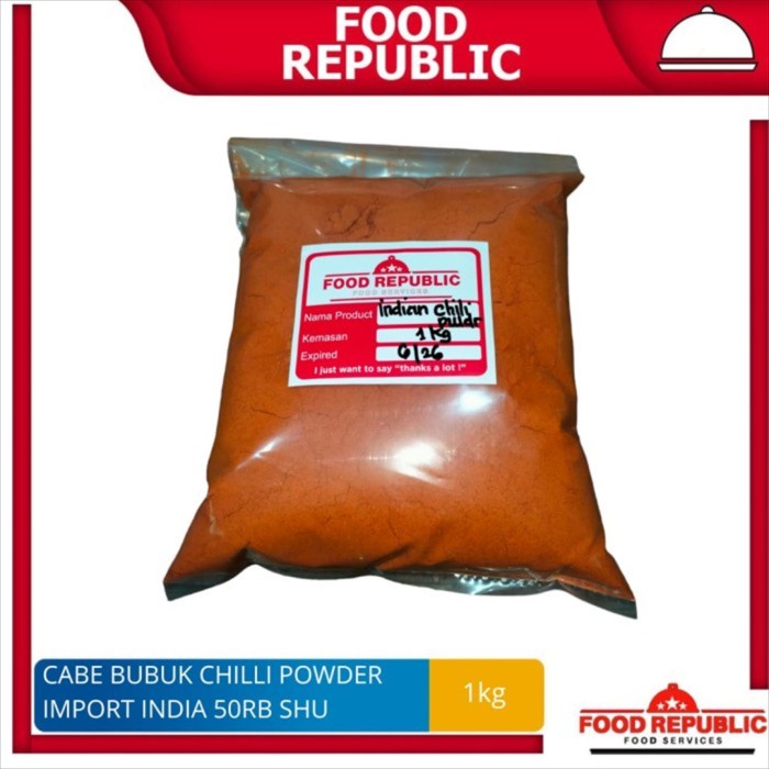 

Cabe Bubuk / Chilli Powder 1Kg Murni SHU 50rb Extra Pedas Import India