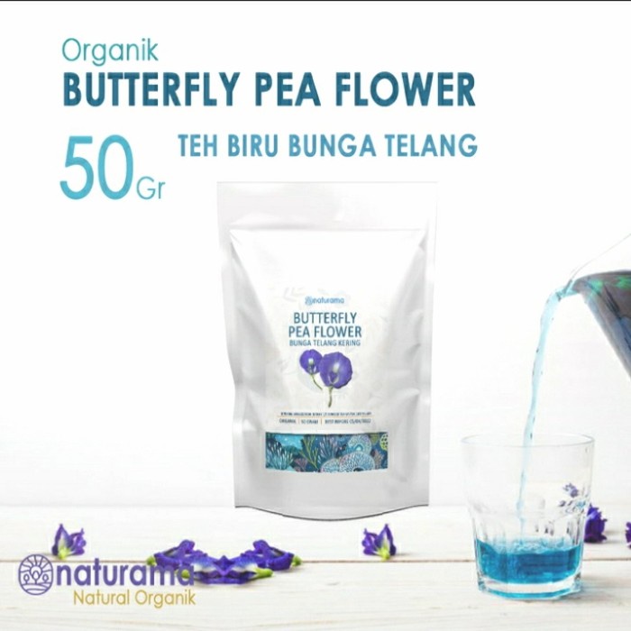 

BUNGA TELANG KERING ORGANIK 50 GRAM NATURAMA TEH BIRU PREMIUM