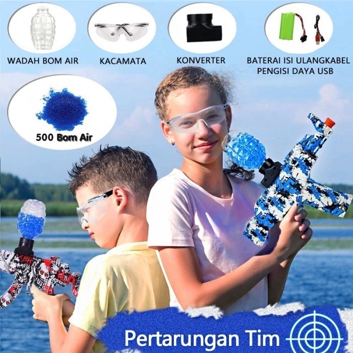 Pistol Mainan Anak Tembakan Air Blaster Gun Senjata Mainan Peluru Gel