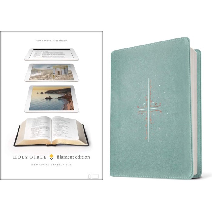 

Ready Filament Bible Nlt (Leather Like, Navy/Rose Gold) : The Print+Digital Bible, Holy Bible,