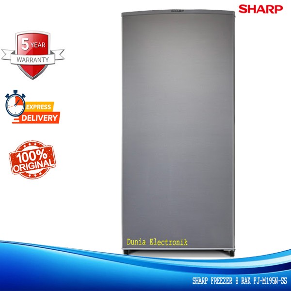 Bisa Gosend Sharp Freezer 8 Rak Fj-M195N-Ss Low Watt Stand Freezer