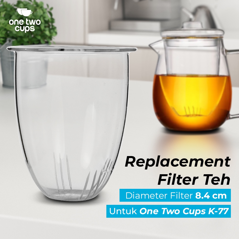 

One Two Cups Saringan Teh Filter Pengganti untuk Teko Teh Kaca - K771