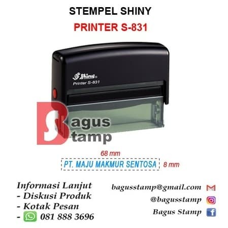 

Stempel Shiny S 831 / S-831 Otomatis Self Ink Custom Text