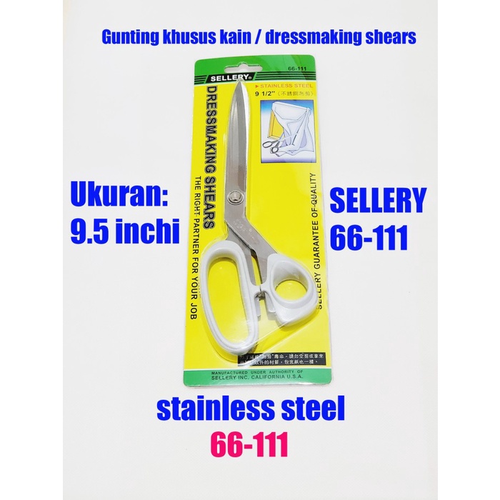

Sellery 66-111 Gunting Kain 9.5 inch / Dressmaking Shears kulit