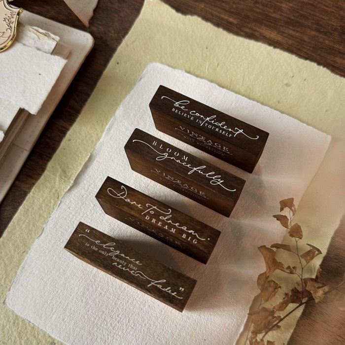 

Nove Vintage Elegance Rubber Stamp - Bloom Gracefully / Dare to Dream / Be Confident / Elegance /