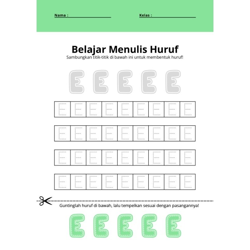 

[ FIP Digiprint ] Paket Lembar Kerja Cerdas - Mudah Belajar Menulis Abjad