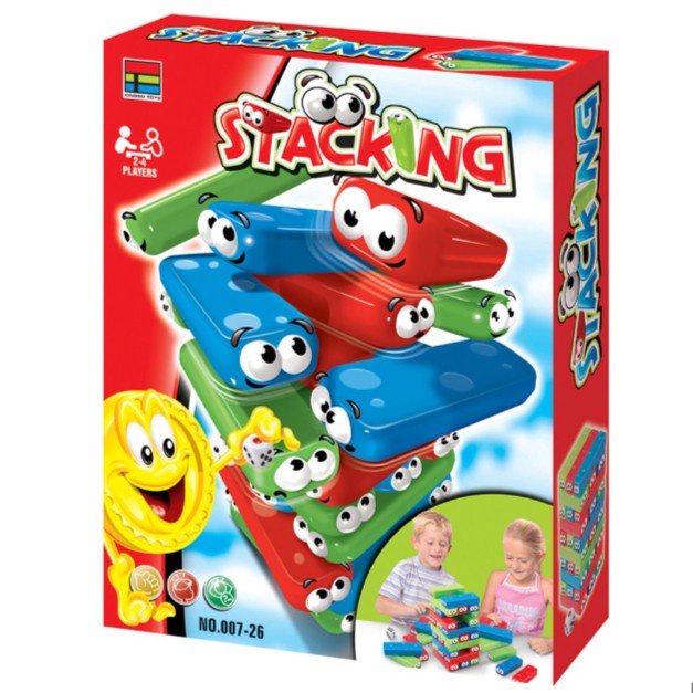 

Mainan Edukasi Stacking Family game seperti uno stacko