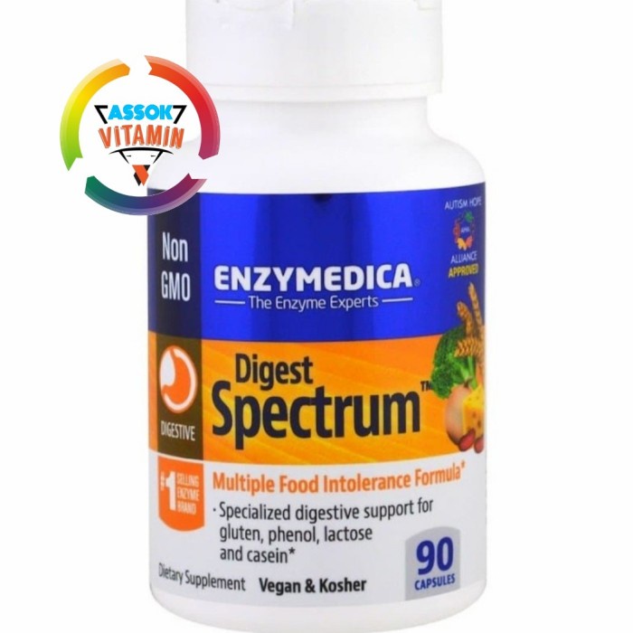 

TERLARIS! Enzymedica Digest Spectrum 90 Caps/ Digestive Enzymes/ Enzim Pencenaan