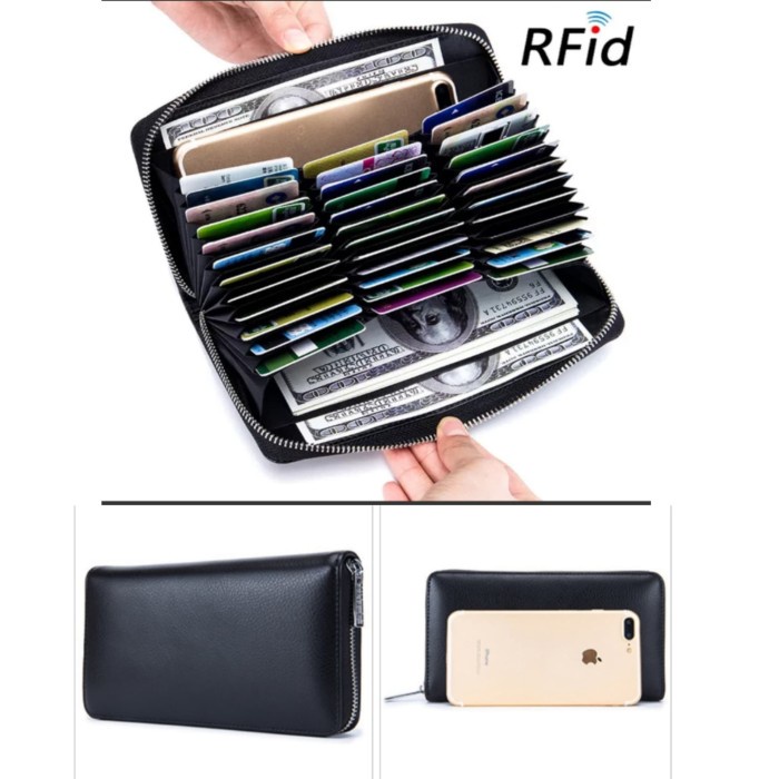 

DOMPET KARTU CARD HOLDER RFID 6662 KULIT BERKUALITAS 36 SLOT KARTU Kode 1106