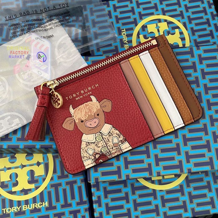 

DOMPET Card Holder OZZIE THE OX PRINT CARD HOLDER IN RED Kode 661