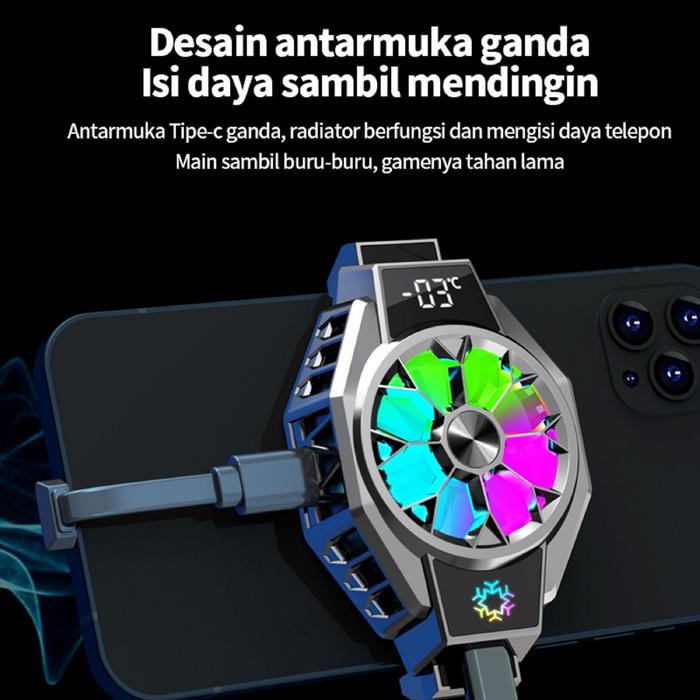 Original MEMO X9 Funcooler Semiconductor Fan Cooler Radiator Pendingin Hp Phone Cooler Peltier