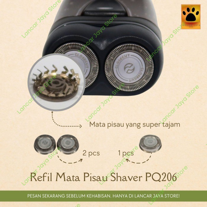 refil mata pisau shaver philips pq206 / philips pq206 refill pisau ori [kualitas terbaik]