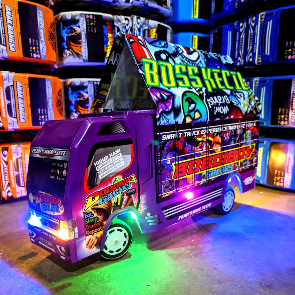 HOT PROMO MINIATUR TRUK MURAH TRUK OLENG LAMPU TERPAL BISA BELOK MAINAN ANAK TAWAKAL PUTIH 5 KADO