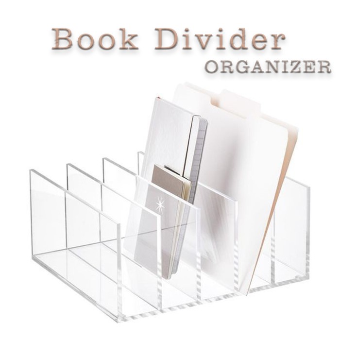 

Acrylic Book Divider - Stand Penahan Pembatas Sekat Buku Akrilik Kode 219