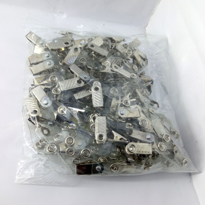 

Jepitan Nametag / jepitan id card / jepit garis / klip besi Kode 431