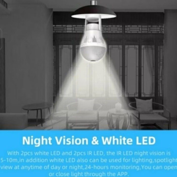 Kamera Cctv Lampu Bohlam 360