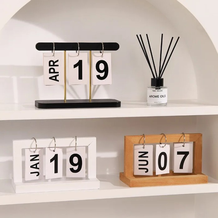 

Kalender Meja DIY Vintage Flip Calender Kode 742
