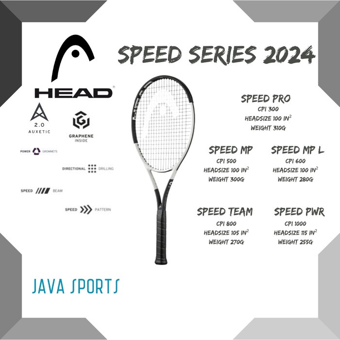 Raket Tenis Head Speed Mp L Team Pwr 2024 Auxetic 2.0 Djokovic Ori