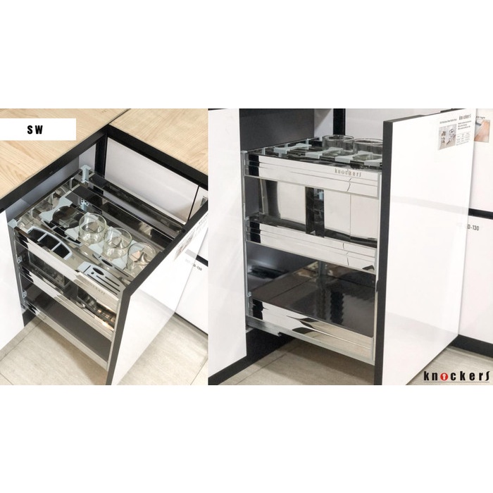Stainless Steel 304 Drawer Basket / Sw / Knockers Indonesia