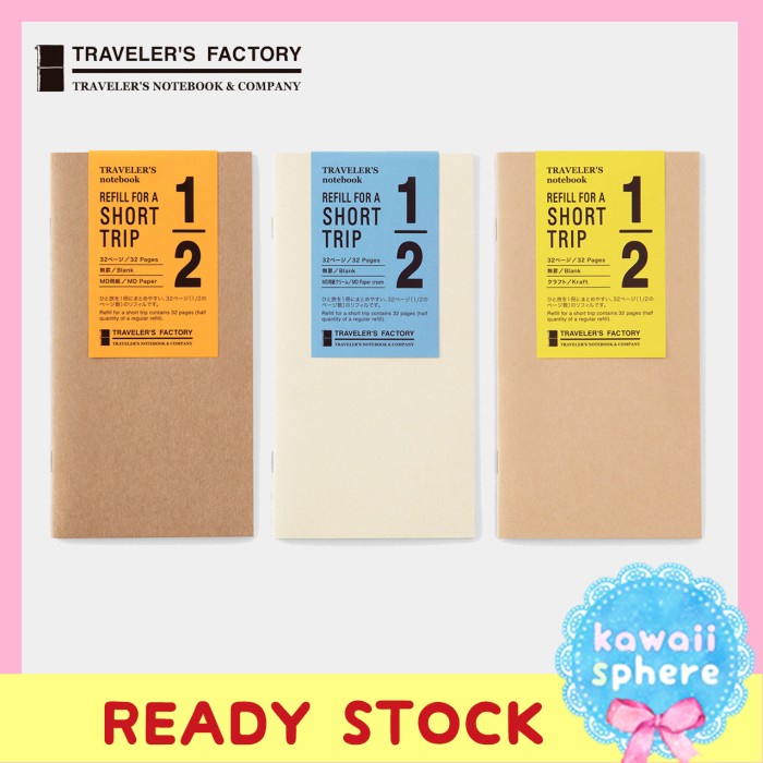 

Traveler's Notebook ST Short Trip Refill Regular Size Insert ST 1/2 TN Ready Stock Handcarry Japan