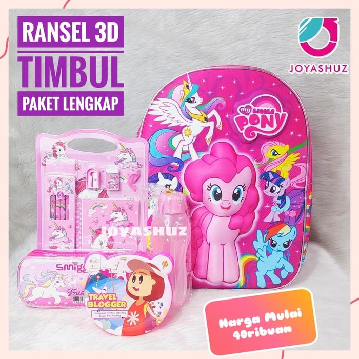 Tas Terlaris Tas Sekolah Anak Perempuan TK SD Motif Kuda Pony - Tas Ransel Anak TK Perempuan  - Joya